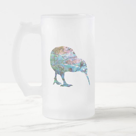 NIEUW-ZEALAND KIWI PAUA MATGLAS BIERPUL (Links)