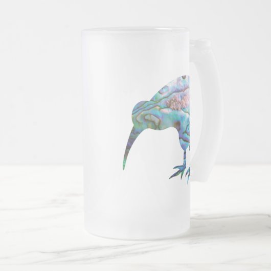 NIEUW-ZEALAND KIWI PAUA MATGLAS BIERPUL (Voorkant rechts)