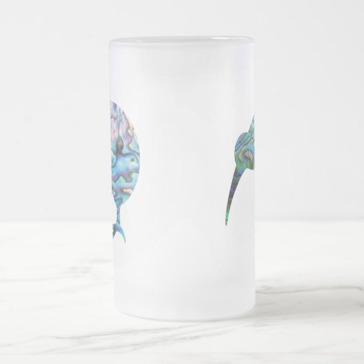 NIEUW-ZEALAND KIWI PAUA MATGLAS BIERPUL (Center)