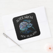 NIEUW-ZEALAND KIWI PAUA VIERKANTE STICKER (Envelop)
