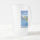 NIEUW ZEALAND KIWI ZUID-ISLAND MATGLAS BIERPUL (Voorkant rechts)