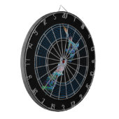 NIEUW ZEALAND MAP PAUA DARTBOARD DARTBORD (Voorkant Links)