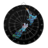 NIEUW ZEALAND MAP PAUA DARTBOARD DARTBORD (Voorkant)
