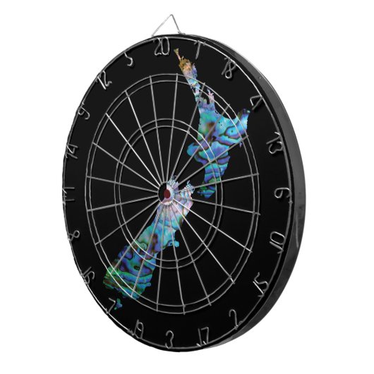 NIEUW ZEALAND MAP PAUA DARTBOARD DARTBORD (Voorkant Rechts)