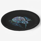 NIEUW ZEALAND PAUA KIWI PAPIEREN BORDJE (Gekanteld)