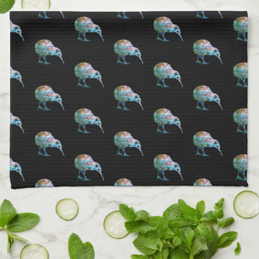 NIEUW ZEALAND PAUA KIWI TEA TOWEL THEEDOEK (Gevouwen)