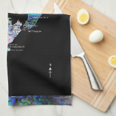 NIEUW ZEALAND PAUA MAP TEA TOWEL THEEDOEK (Quarter Fold)