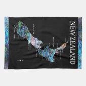 NIEUW ZEALAND PAUA MAP TEA TOWEL THEEDOEK (Horizontaal)