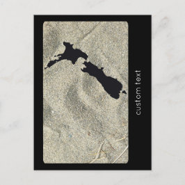 NIEUW ZEALAND SAND BEACH BLACK AOTEAROA KIWI CUSTO BRIEFKAART
