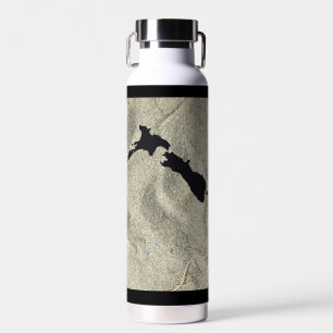 NIEUW ZEALAND SAND BEACH BLACK AOTEAROA NZ KIWI NA WATERFLES