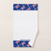 NIEUW ZEALAND VLAG GEpersonaliseerd ScriptWHITE Bad Handdoek (Handdoek)