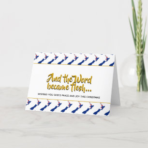 NIEUW ZEALAND Word Flesh CHRISTMAS Feestdagen Kaart