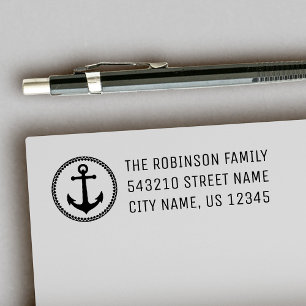 Nieuw Zee Aangepast adres of tekst Zelfinktende Stempel