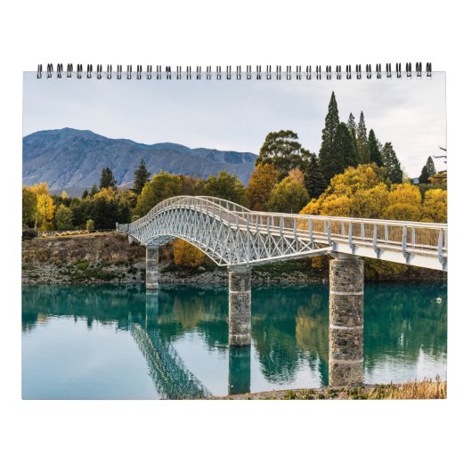 Nieuw-Zeeland 2025 Kalender met Schilderachtig Loc (Achterkant)