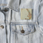 Nieuw-Zeeland 3 Vierkante Button 5,1 Cm (In situ)