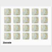 Nieuw-Zeeland 4 Vierkante Sticker (Vel)