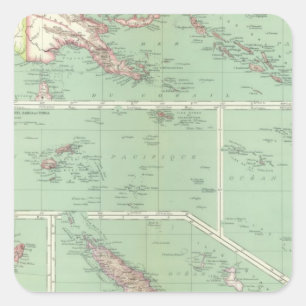 Nieuw-Zeeland 6 Vierkante Sticker