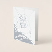 Nieuw-Zeeland Aandenken Wenskaarten Aangepast Zilv Folie Kaarten (Voorkant)