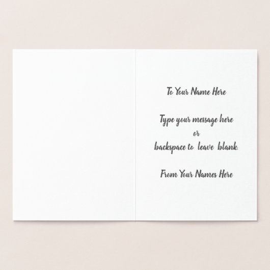 Nieuw-Zeeland Aandenken Wenskaarten Aangepast Zilv Folie Kaarten (Binnen)