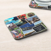 Nieuw-Zeeland Aangepaste fotocollage Beverage Coas Bier Onderzetter (Linkerzijde)