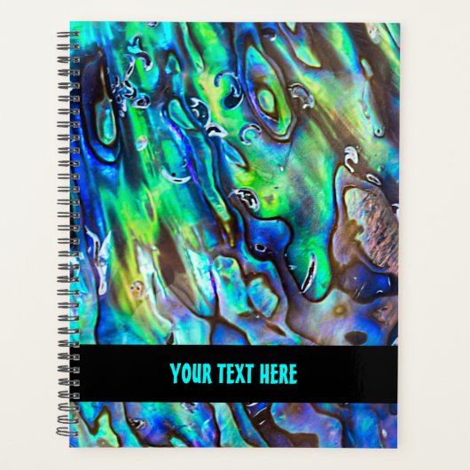 Nieuw-Zeeland Abalone Paua Schelp Patroon 1 Planner (Voorkant)