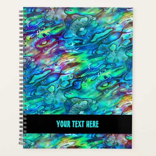 Nieuw-Zeeland Abalone Paua Schelp Patroon 1a Planner (Voorkant)