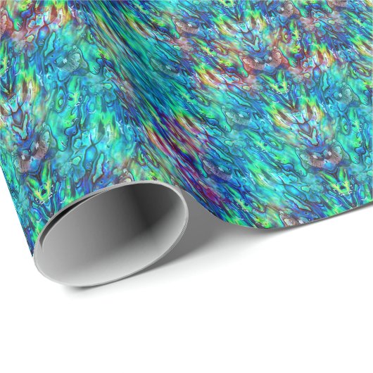 Nieuw-Zeeland Abalone Paua Shell Pattern 1 Cadeaupapier (Rol Hoek)
