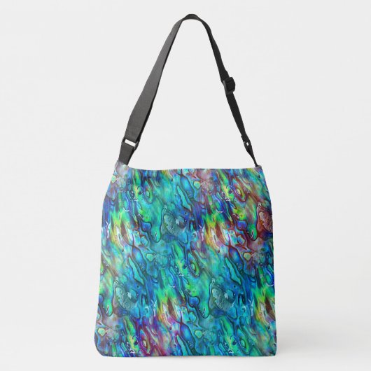 Nieuw-Zeeland Abalone Paua Shell Pattern 1 Crossbody Tas (Achterkant)
