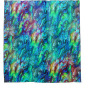 Nieuw-Zeeland Abalone Paua Shell Pattern 1 Douchegordijn (Voorkant)