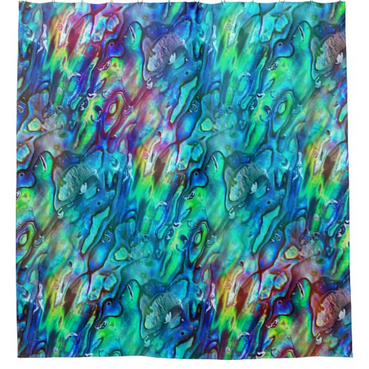 Nieuw-Zeeland Abalone Paua Shell Pattern 1 Douchegordijn (Voorkant)