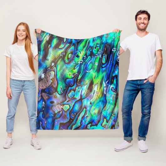 Nieuw-Zeeland Abalone Paua Shell Pattern 1 Fleece Deken (In situ)