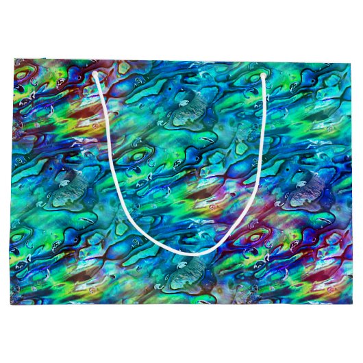 Nieuw-Zeeland Abalone Paua Shell Pattern 1 Groot Cadeauzakje (Achterkant)