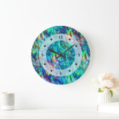 Nieuw-Zeeland Abalone Paua Shell Pattern 1 Grote Klok (Huis)