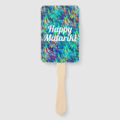 Nieuw-Zeeland Abalone Paua Shell Pattern 1 Handwaaier (Voorkant)