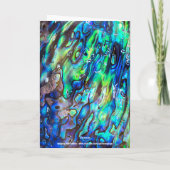 Nieuw-Zeeland Abalone Paua Shell Pattern 1 Kaart (Achterkant)