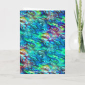 Nieuw-Zeeland Abalone Paua Shell Pattern 1 Kaart (Achterkant)