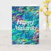 Nieuw-Zeeland Abalone Paua Shell Pattern 1 Kaart (Gele Bloem)