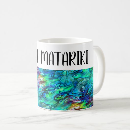 Nieuw-Zeeland Abalone Paua Shell Pattern 1 Koffiemok (Voorkant rechts)