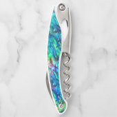 Nieuw-Zeeland Abalone Paua Shell Pattern 1 Kurkentrekker (Achterkant)