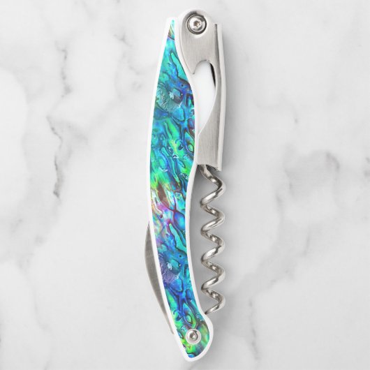 Nieuw-Zeeland Abalone Paua Shell Pattern 1 Kurkentrekker (Achterkant)