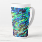 Nieuw-Zeeland Abalone Paua Shell Pattern 1 Latte Mok (Rechterhoek)