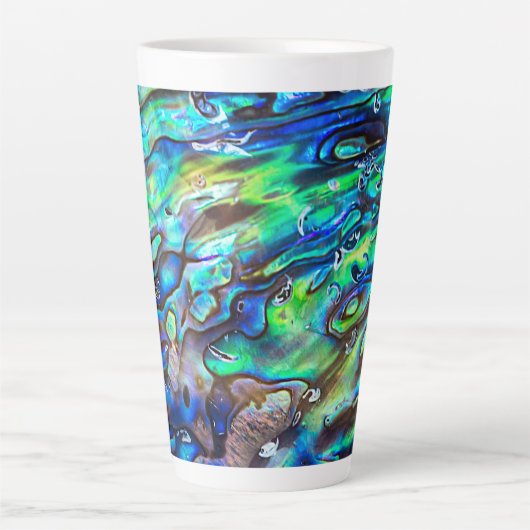 Nieuw-Zeeland Abalone Paua Shell Pattern 1 Latte Mok (Voorkant)