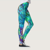 Nieuw-Zeeland Abalone Paua Shell Pattern 1 Leggings (Rechts)
