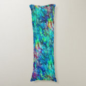 Nieuw-Zeeland Abalone Paua Shell Pattern 1 Lichaamskussen (Voorkant Verticaal)