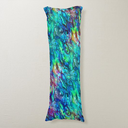 Nieuw-Zeeland Abalone Paua Shell Pattern 1 Lichaamskussen (Voorkant Verticaal)