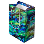 Nieuw-Zeeland Abalone Paua Shell Pattern 1 Medium Cadeauzakje (Achterkant Gekanteld)