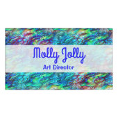 Nieuw-Zeeland Abalone Paua Shell Pattern 1 Naambadge (Voorkant)