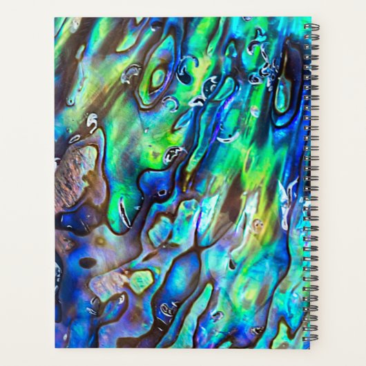 Nieuw-Zeeland Abalone Paua Shell Pattern 1 Planner (Achterkant)