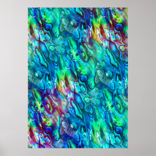 Nieuw-Zeeland Abalone Paua Shell Pattern 1 Poster