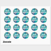 Nieuw-Zeeland Abalone Paua Shell Pattern 1 Ronde Sticker (Vel)